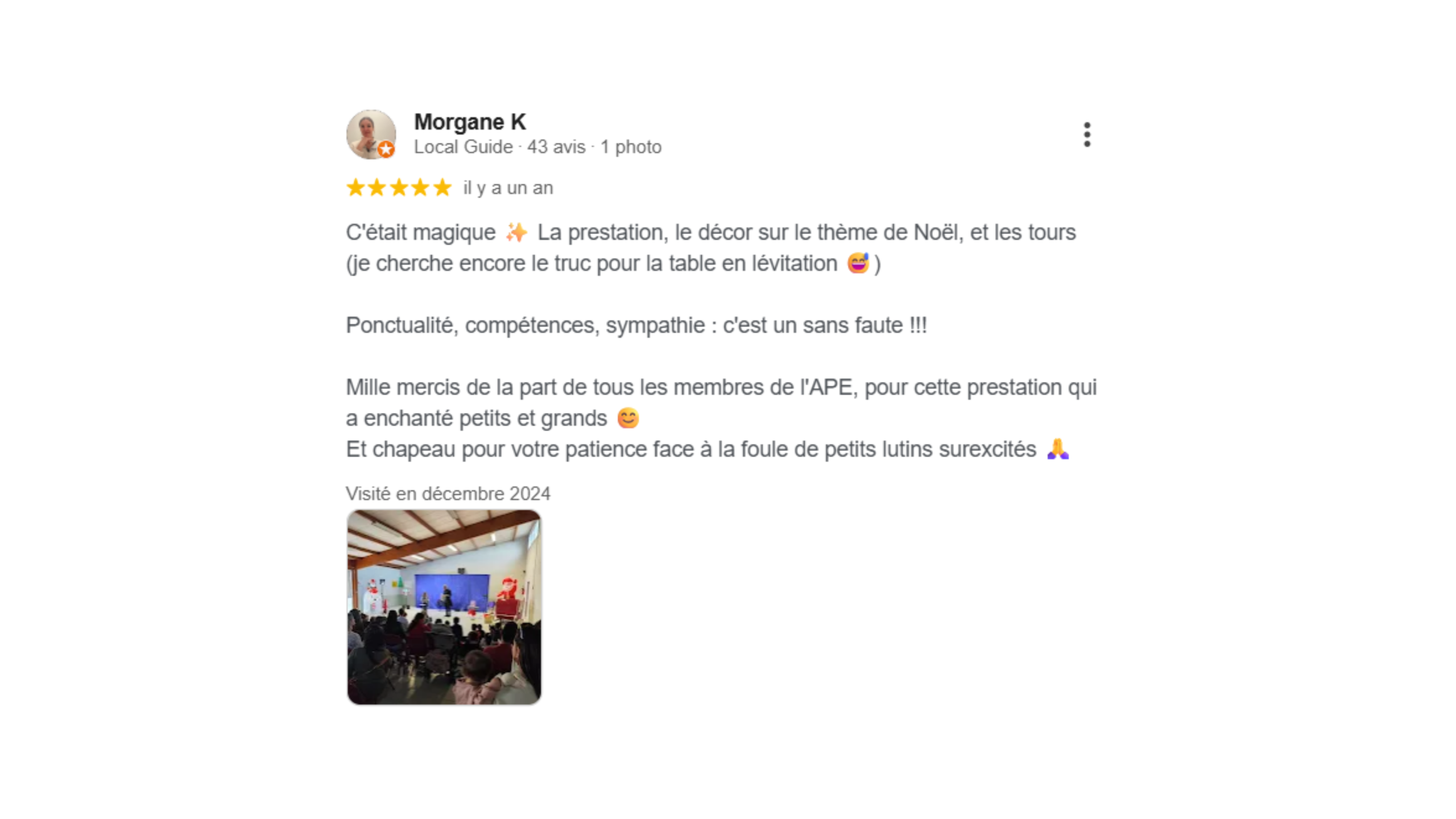spectacle de magie associatif